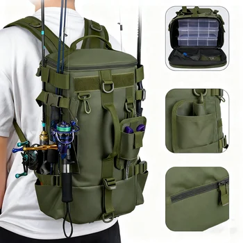 Fishing Backpack with Rod Holders 1