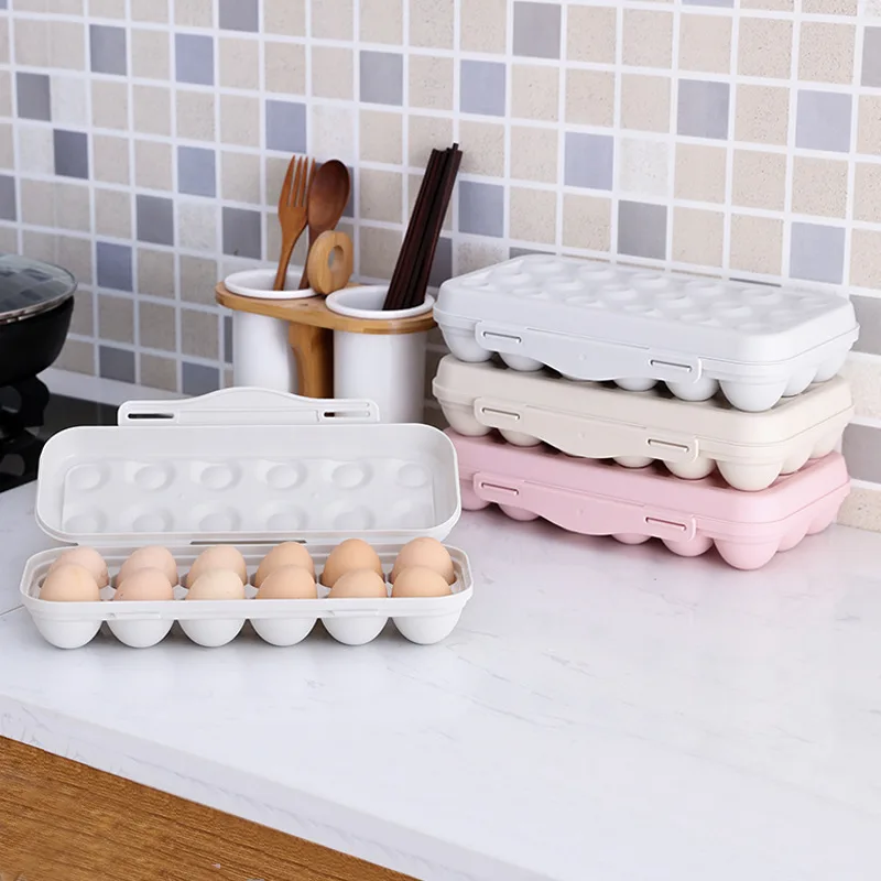 1pc egg storage box, anti-collision 12 cell egg tray, refrigerator preservation flip storage box, household kitchen supplies 6