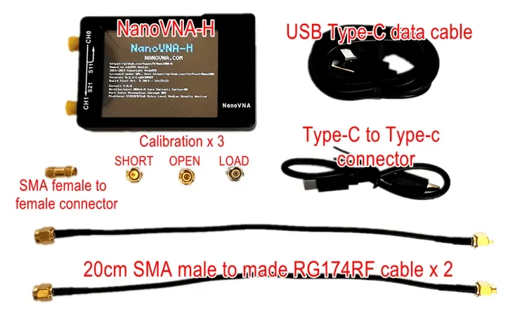 2.8" LCD 1.5GHz NanoVNA H HF VHF UHF UV Vector Network Analyzer Antenna Analyzer NanoVNA With SD Card Slot Spectrum analyzer