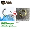 1 Pair Implant Grade F136 Titanium Minimalist Huggie Hoop Earrings Helix Rook Lobe Conch Simple Hoops Ear Piercing  8/10/12mm 4