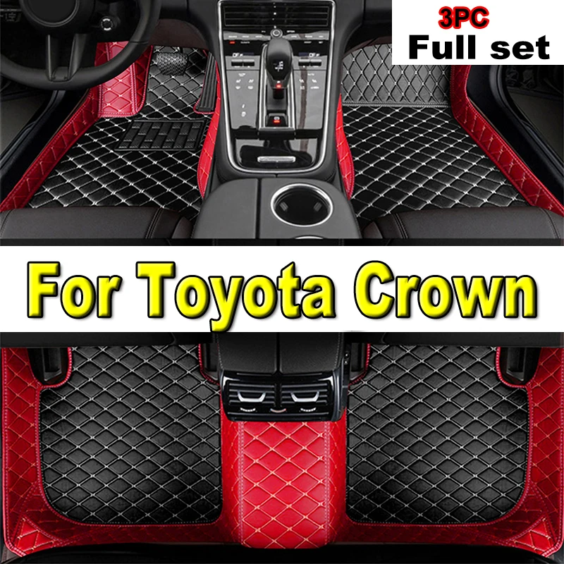 

Car Floor Mats For Toyota Crown S210 2012~2018 Carpet Luxury Leather Mat Auto Durable Rug Full Set Anti Dirt Pad Car Accessories