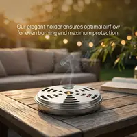 1pcs Fireproof Mosquito Coil Box with Cover Outdoor Portable Mosquito Coils Tray Safe Aromatherapy Tray For Home Capming Q7G9 - Image 5