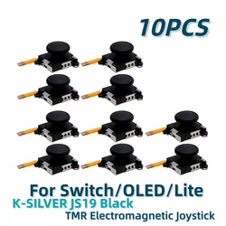 Magnetic Sensor 3D Analog Stick Replacement for Switch Joy - Con - K - SILVER JS19 (2/10pcs) (10PCS Black TMR)