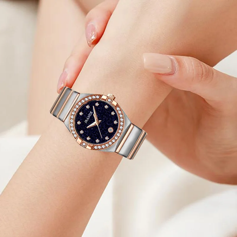 Luxury Woman Watch High Quality Quartz Women Watches Waterproof Diamond Date Stainless Steel Minimalist Wristwach for Ladies 4