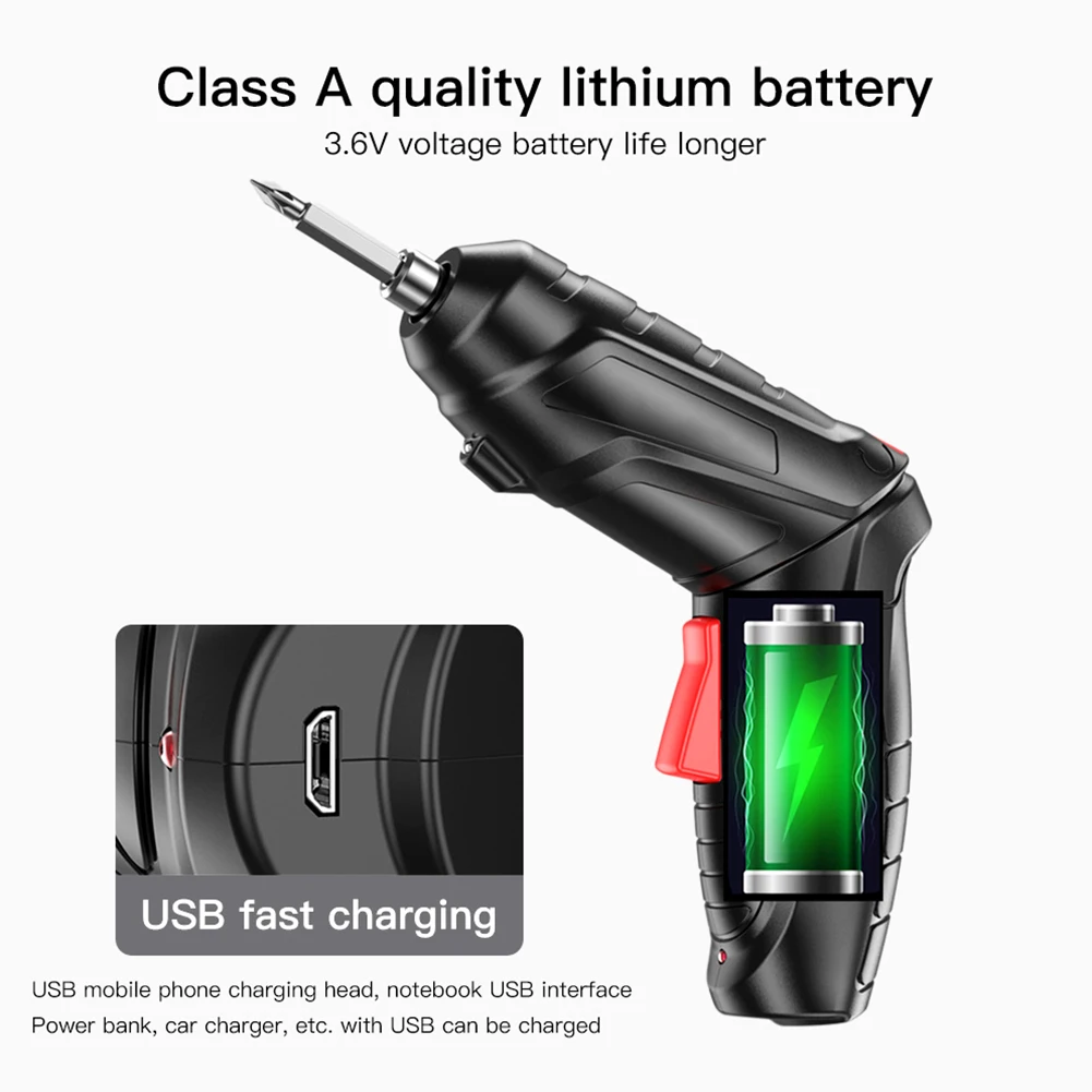 

3.6v Power Tools Set Household Maintenance Repair 1800mAh Lithium Battery Mini Household Electric Drill Cordless Screwdriver