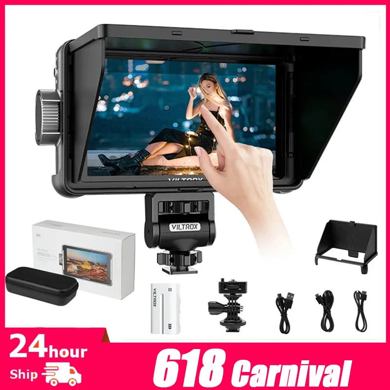 

Viltrox DC 550 Pro Portable Monitor 5.5-inch 4K 30HZ HDMI 1.4 Interface Camcorder Monitor with Battery for Outdoor Shooting
