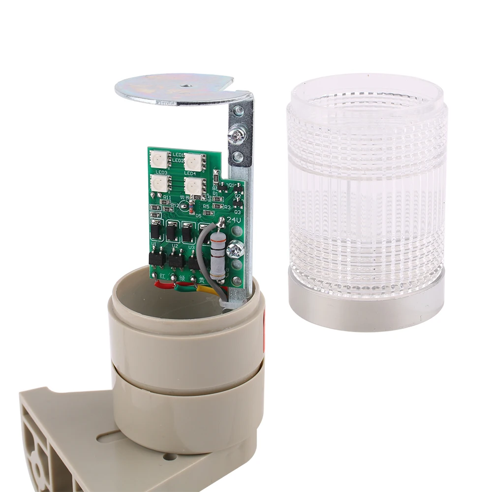 信号灯12V 24V DC,3色,緑色,赤色,LEDセキュリティインジケーター,点滅,安定したライト,ブザー