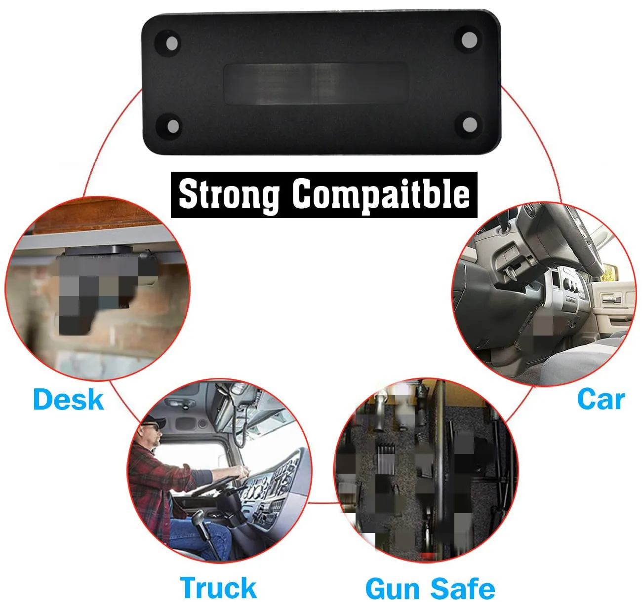 Magnetic Gun Holder 35/43LBS Concealed Gun Mount Wall-mounted Rifles Handgun G2C 1911 Accessories Hunting Tactical Safe Equipment