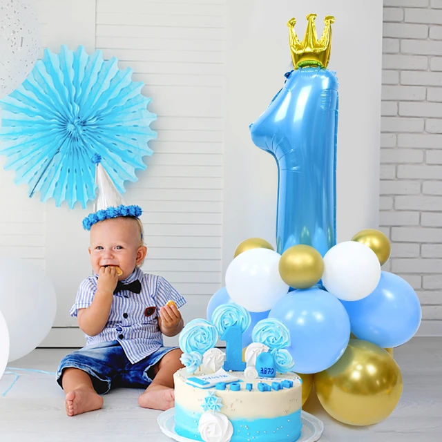 Balloons Birthday Party Decoration Numbers  First Birthday Decorations  Baby Girl - Ballons & Accessories - Aliexpress