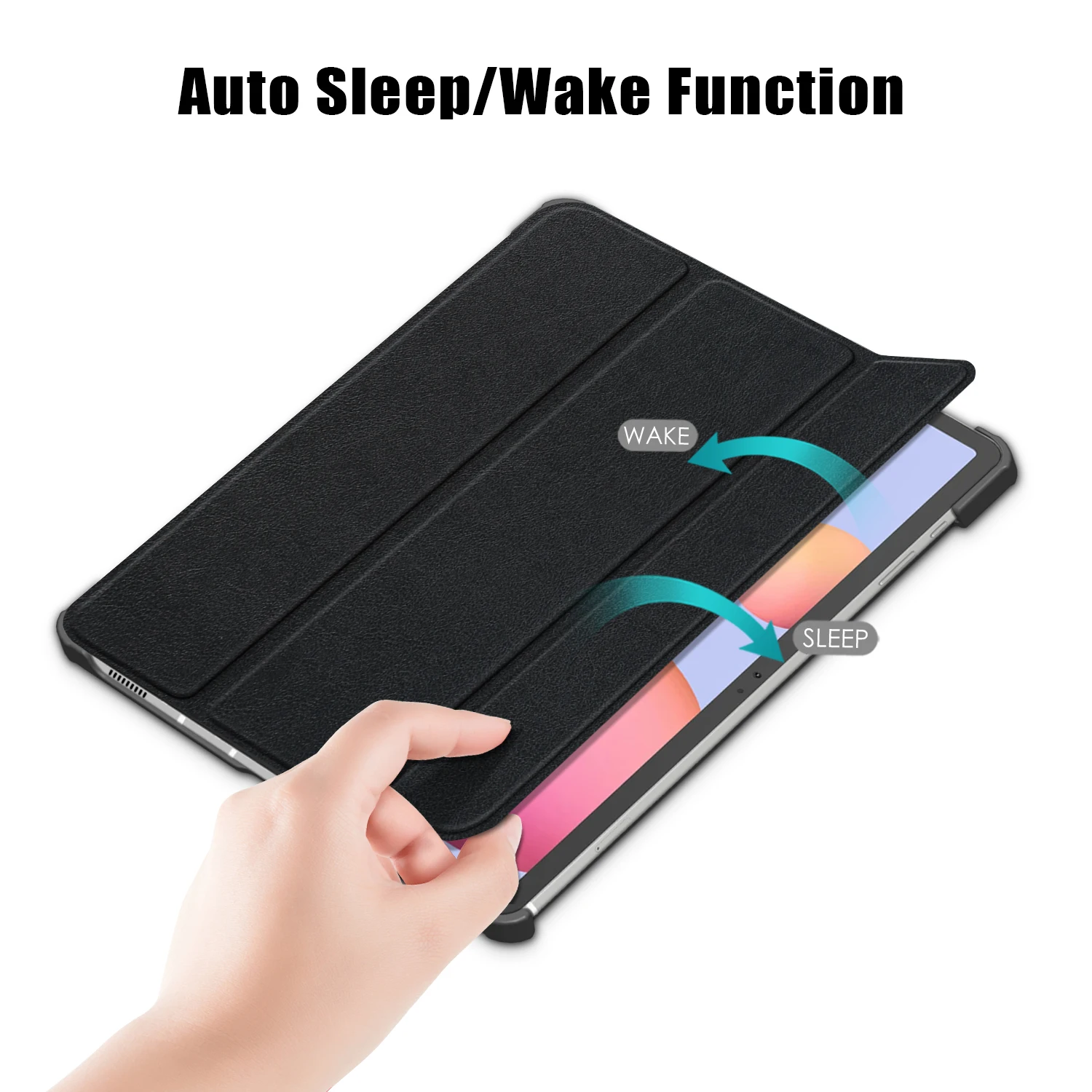 Sleek and Shockproof PU Leather Tablet Case - Slim Protective Cover