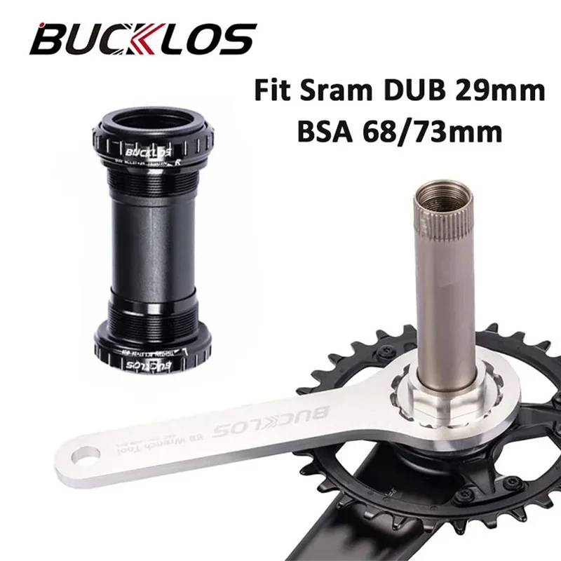 BUCKLOS Bicycle Bottom Bracket BSA 68/73mm Road Bike Crank BB Spindle Threaded Bottom Bracket for DUB 29mm Cycle Crankset Parts