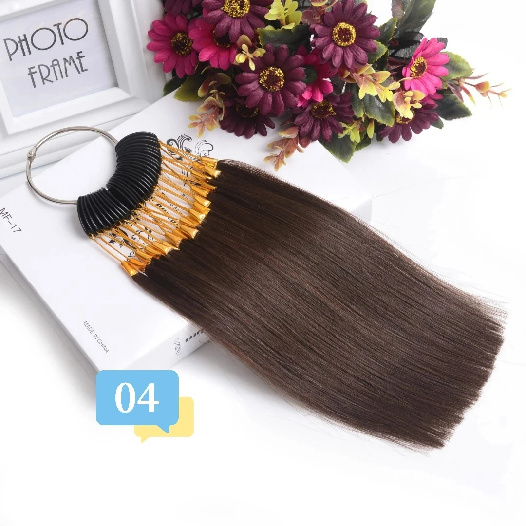 Hair color chart professional 30pcs 20cm Human Hair Color Rings hair color chart samples with numbers Extensions Tools