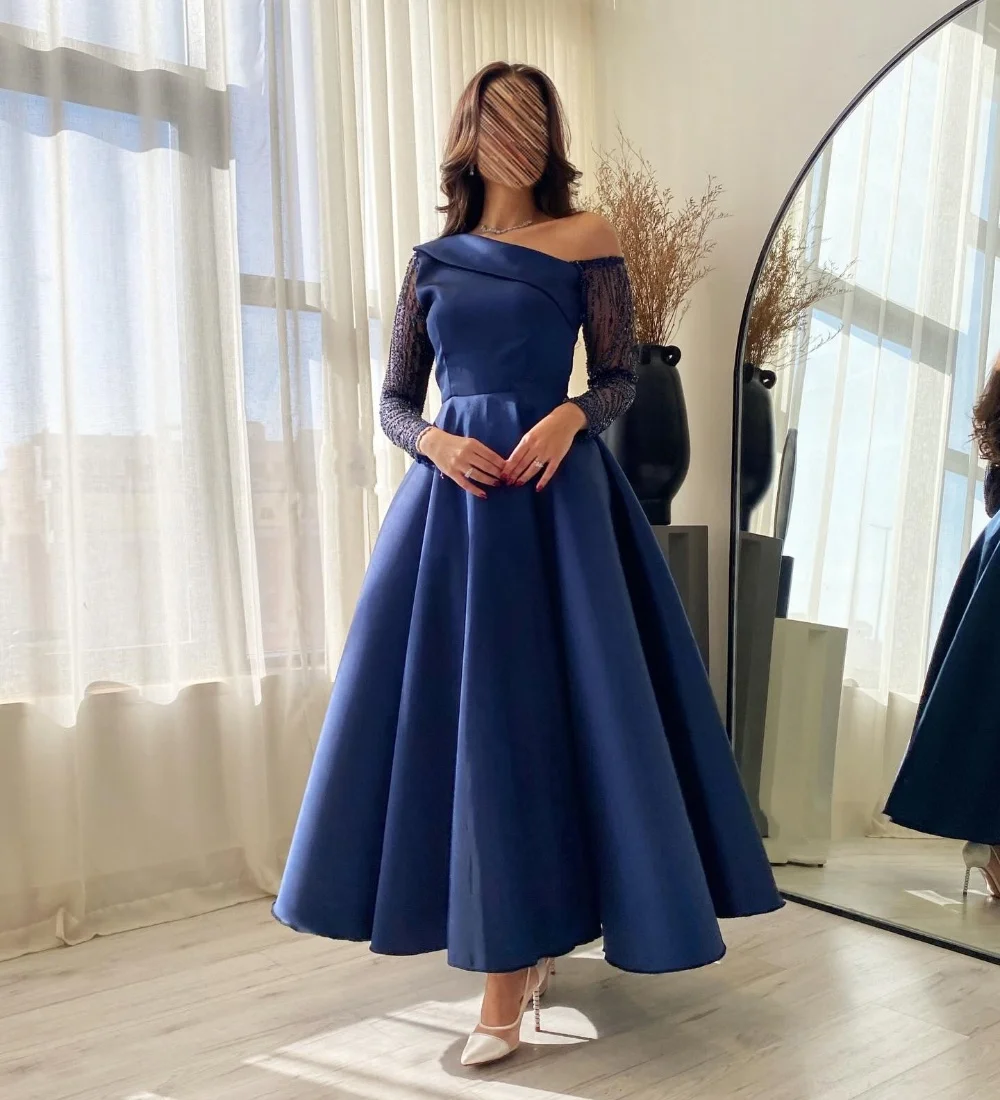 Contrast Color Elasticity A-Line Loose Off-The-Shoulder Midi Dresses