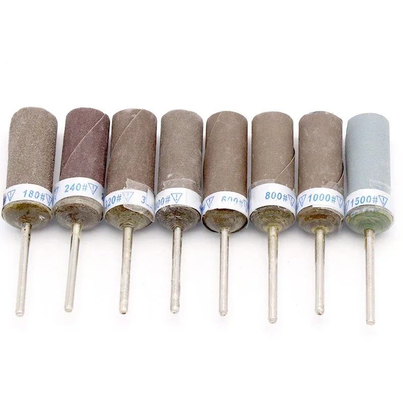 10-Piece Sanding Drum Sleeves Kit - 180 To 2000 Grit, 2.35mm Shank For Rotary Tools