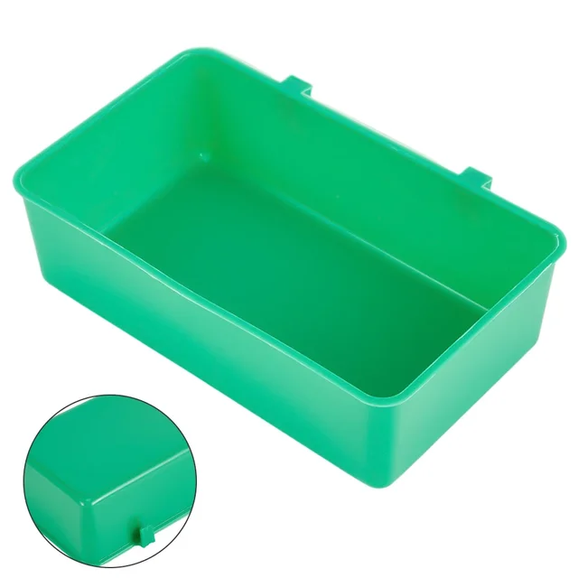 Multifunction Green Food Tray Bird Water Bath Tub Pet Bird Bowl Parrots Parakeet Birdbath Cage Hanging Wash Shower Box 5