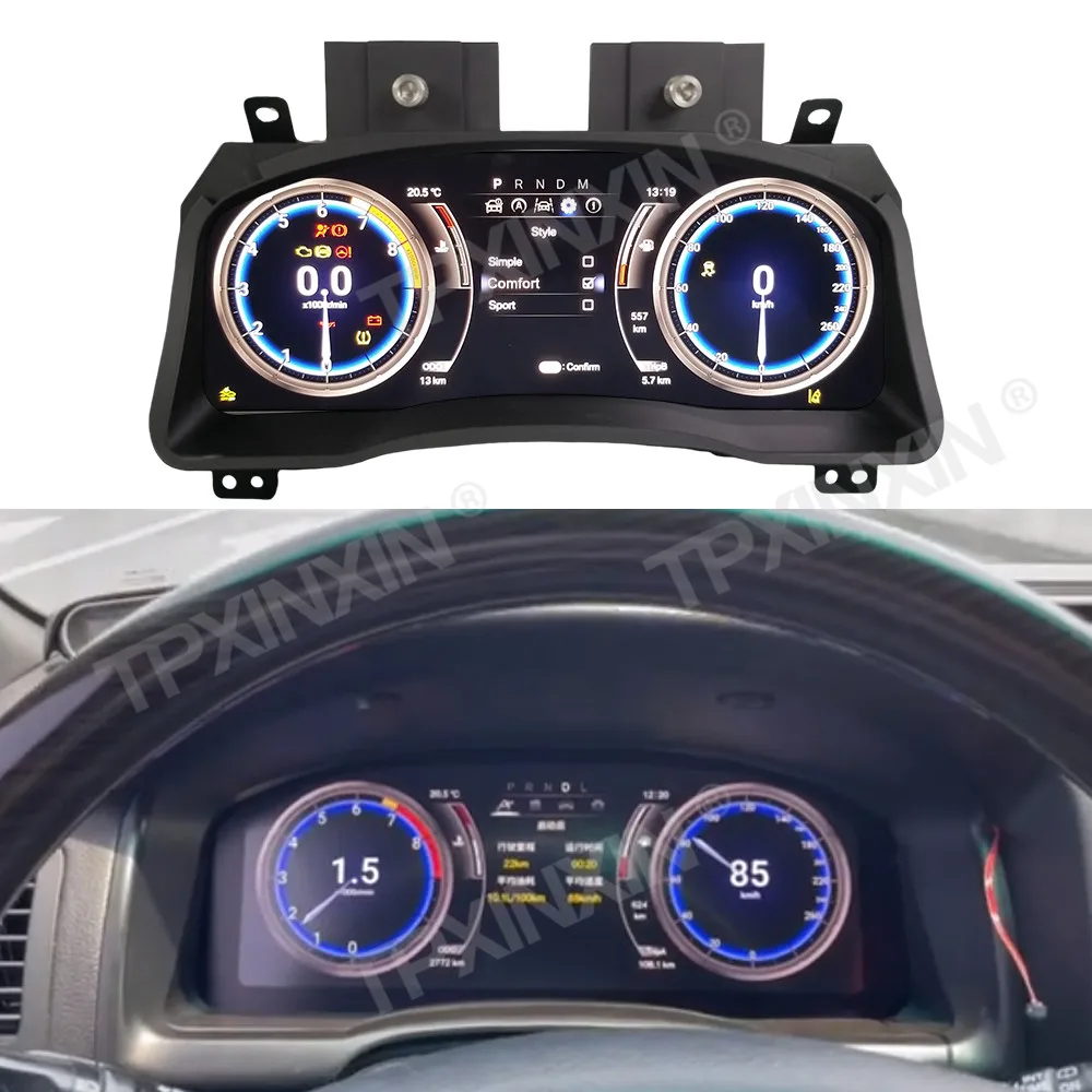 Car Dashboard Display Screen LCD Digital Cluster Virtual Cockpit Speed Meter For Lexus GX470 2003-2009