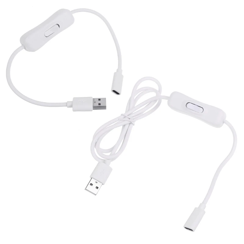 

30/100cm USB2.0 to Type-C Cable with Switches Fast & 480Mbps Data Transfer Cord Line for USB C Tablet Card Reader