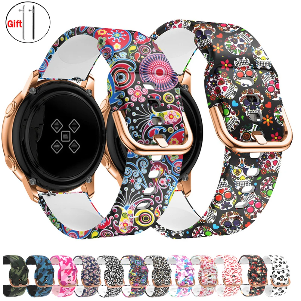 Printed Band for Samsung Galaxy Watch 5 pro/4/Classic/Gear S3/Active Sport 22/20mm Bracelet Huawei/amazfit GTR-GTS-4-3-2e strap_voghion.com