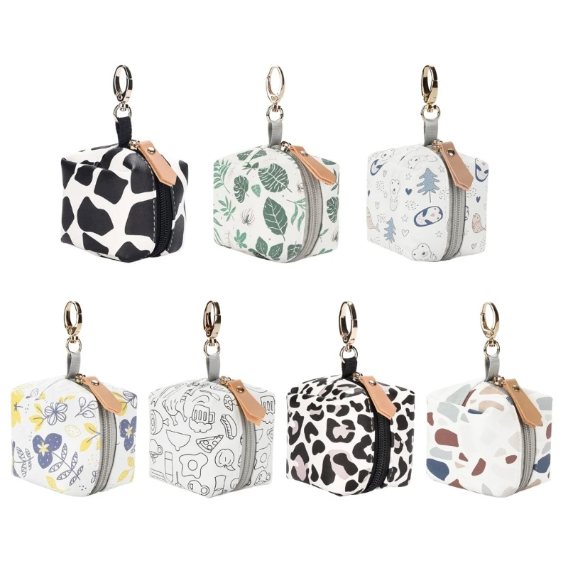 Pacifier with Clip Baby-Pacifier Holder Pouch Box Waterproof Pacifier Holder PU Bag for Travel pacifier holder