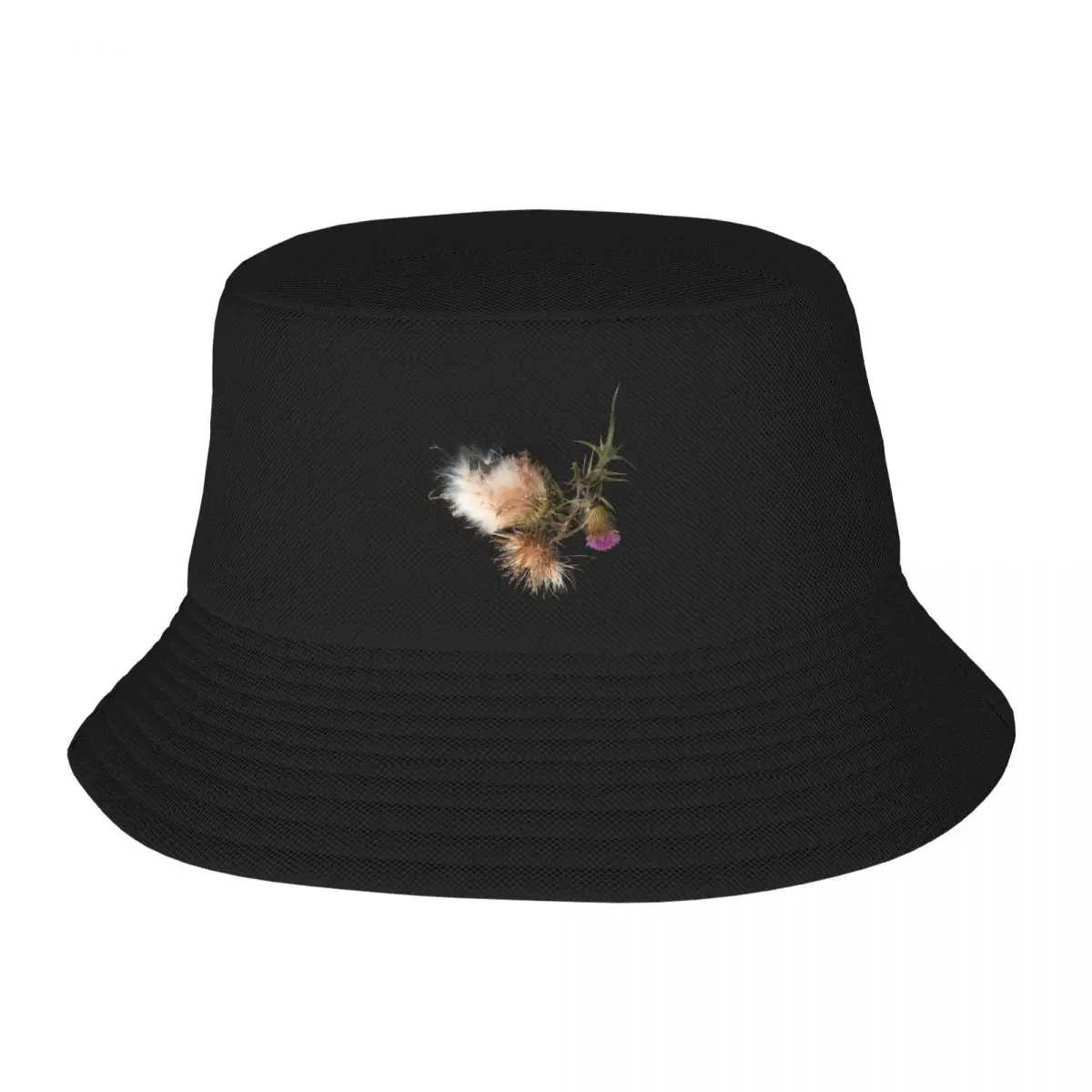 

New Thistle Painting - Wild Flower Gift Bucket Hat Uv Protection Solar Hat Fishing Caps Baseball Cap For Men Women's