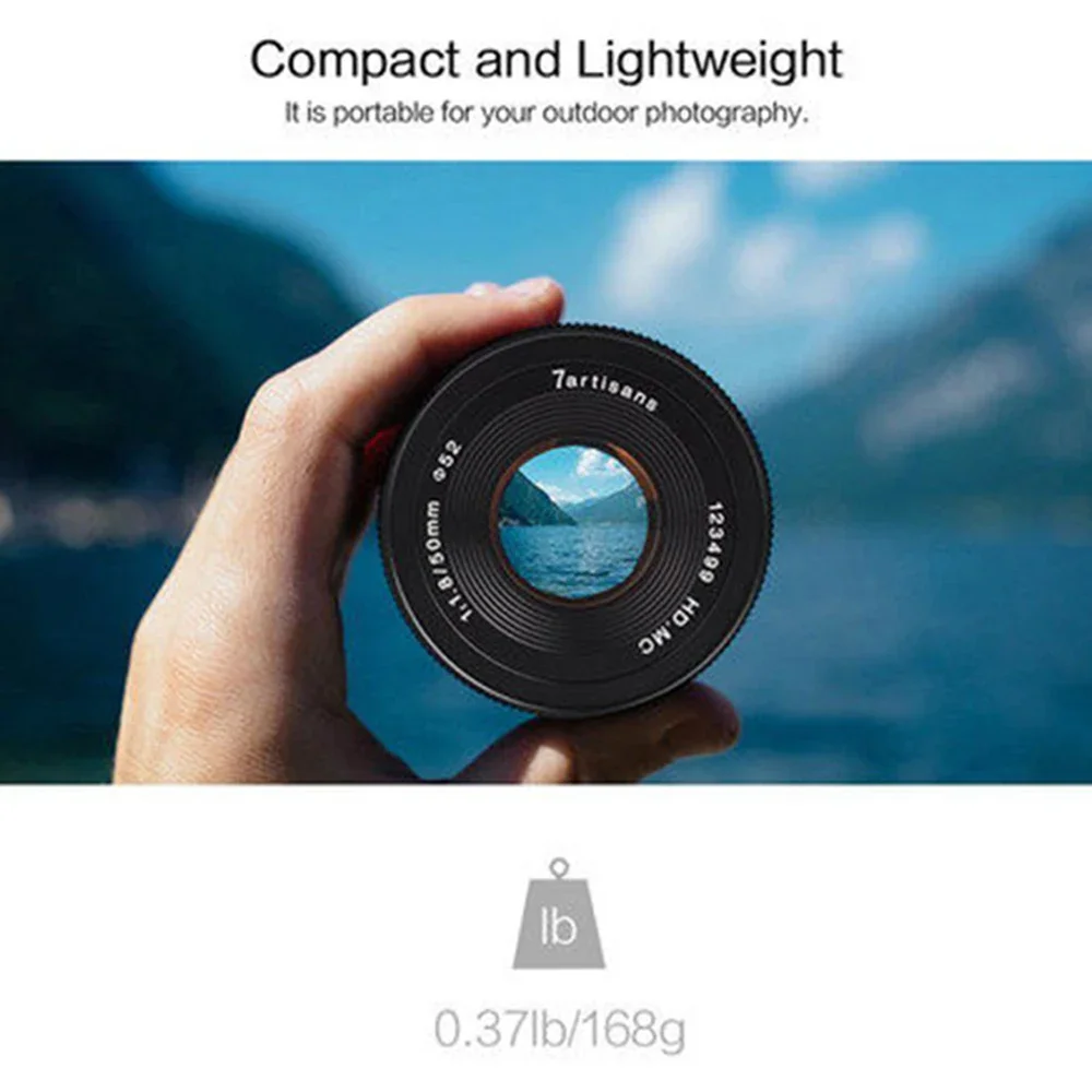 7artisans 50mm F1.8 APS-C Large Aperture Portrait Prime Lens For Sony E Fuji X C