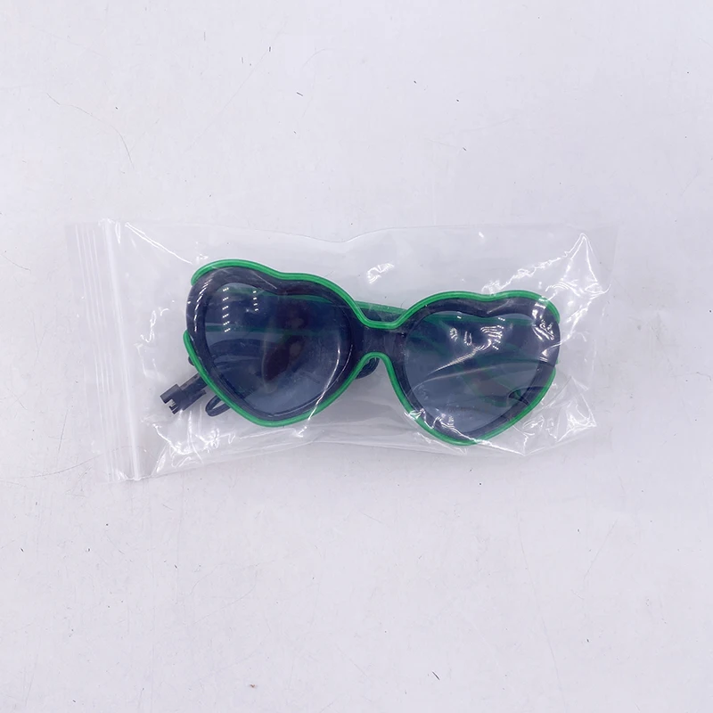 Description Picture 6 of itemHeart Shaped Led Glasses Neon Party Flashing Glasses EL Wire Glowing Luminous Sunglasses Novelty Gift Glow Bright Light Supplies