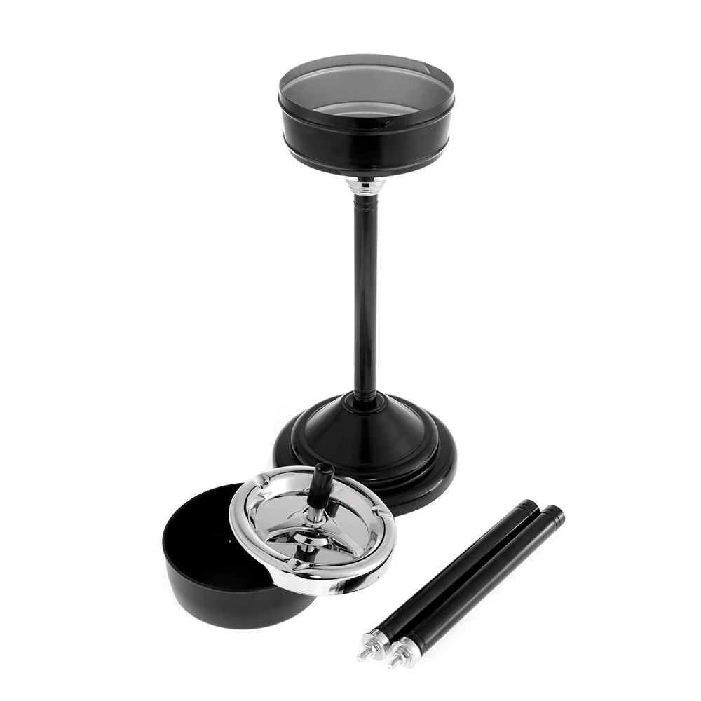 Adjustable Removeable Ashtray with Lid Floor Standing