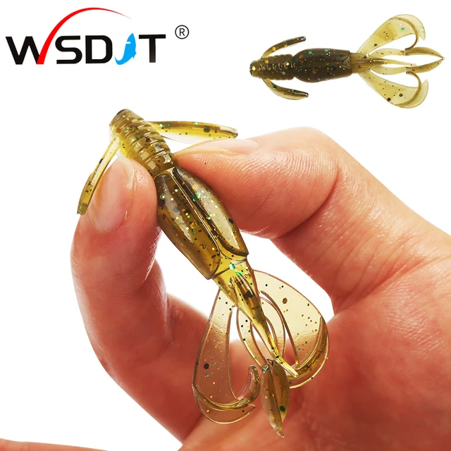 WSDJT Crazy Flapper Fishing Lures 70mm Soft Lure Fishing Lures Soft  Silicone Baits Shrimp Bass Peche Gear Fishing Tackle - AliExpress