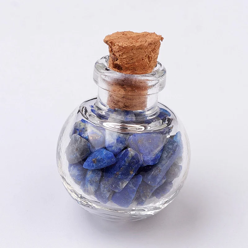 15~30 Pcs Mini Wishing Bottles Tumbled Chip Crystal Healing Gem Reiki Wicca Stones Set for DIY Jewelry Making Home Decoration