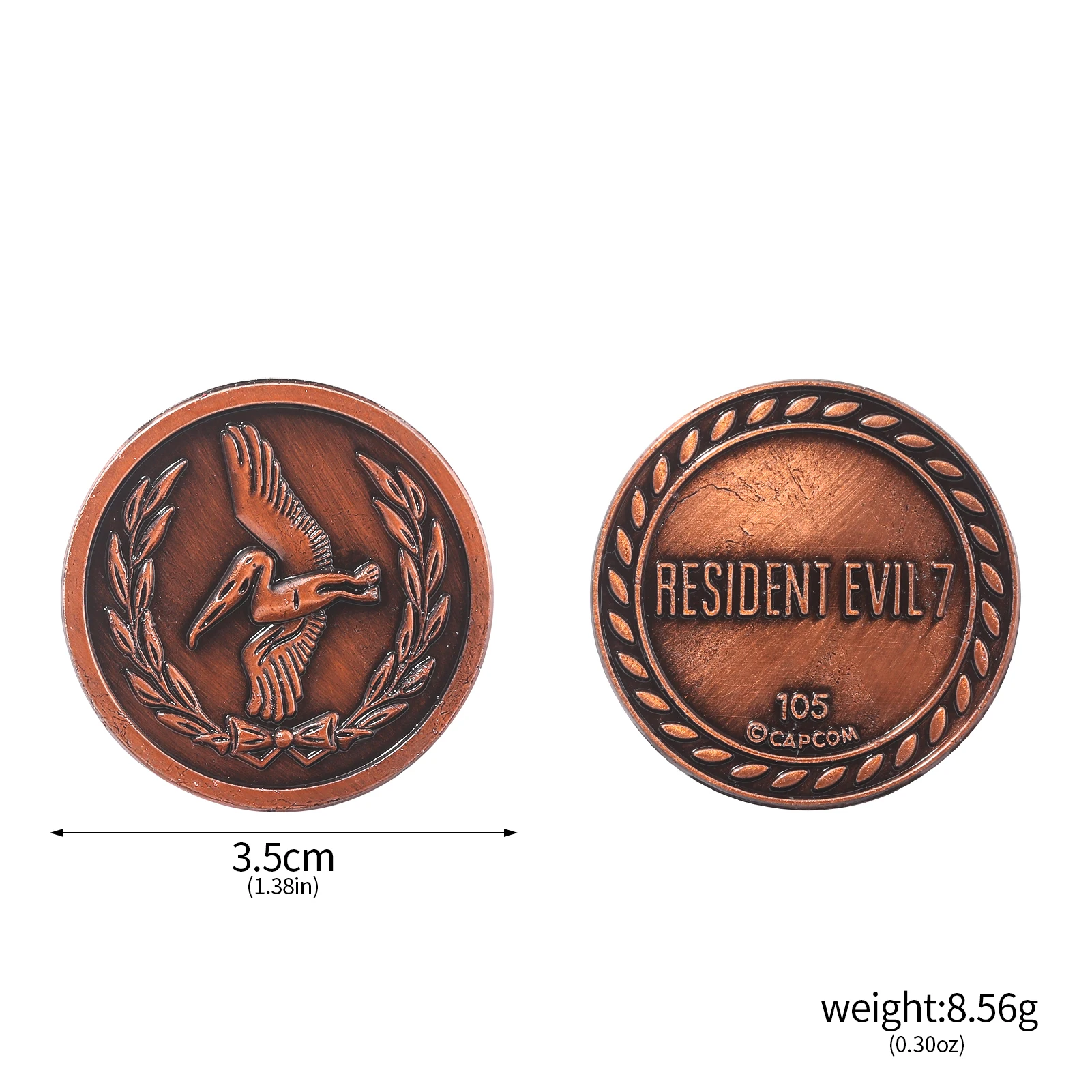 男性と女性のための古代の回復鳥のコイン,両面,銅色,ゲーム,居住者,邪悪な7,アンティークコイン,コレクション - AliExpress