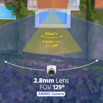 ANNKE 4Pcs 5MP CCTV Cameras IP67 Waterproof Video Surveillance Outdoor Dome Camera IR Cut Filter Camera Kit 5