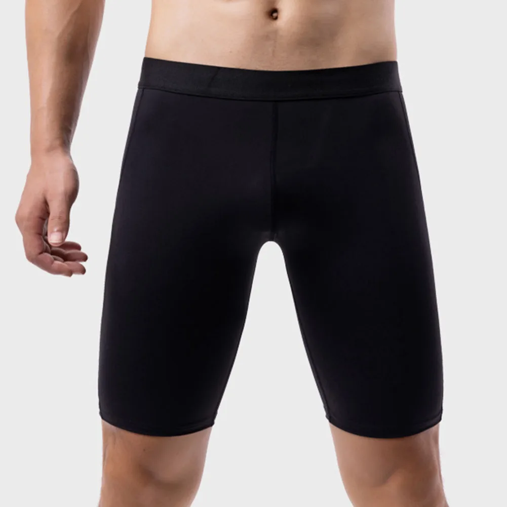 

Men Boxers Pouch Middle Waist Underwear Thread Skin Friendly Trunks Breathable Comfort Swimwear Solid Sport Shorts Panties