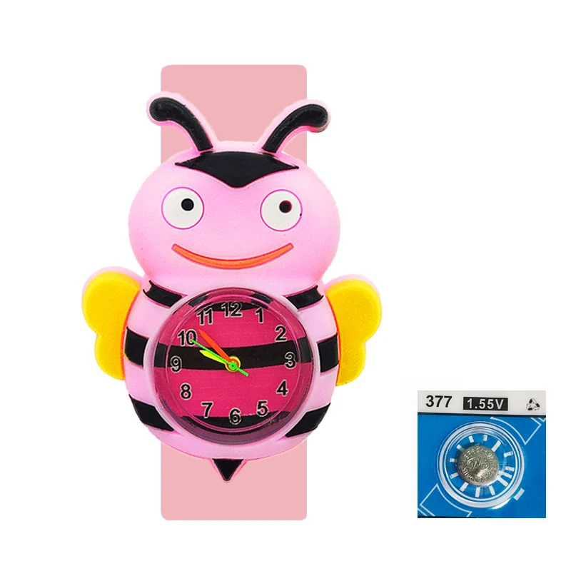 Colorful Cartoon Animal Slap Bracelet Watch for Kids - Perfect Birthday Gift