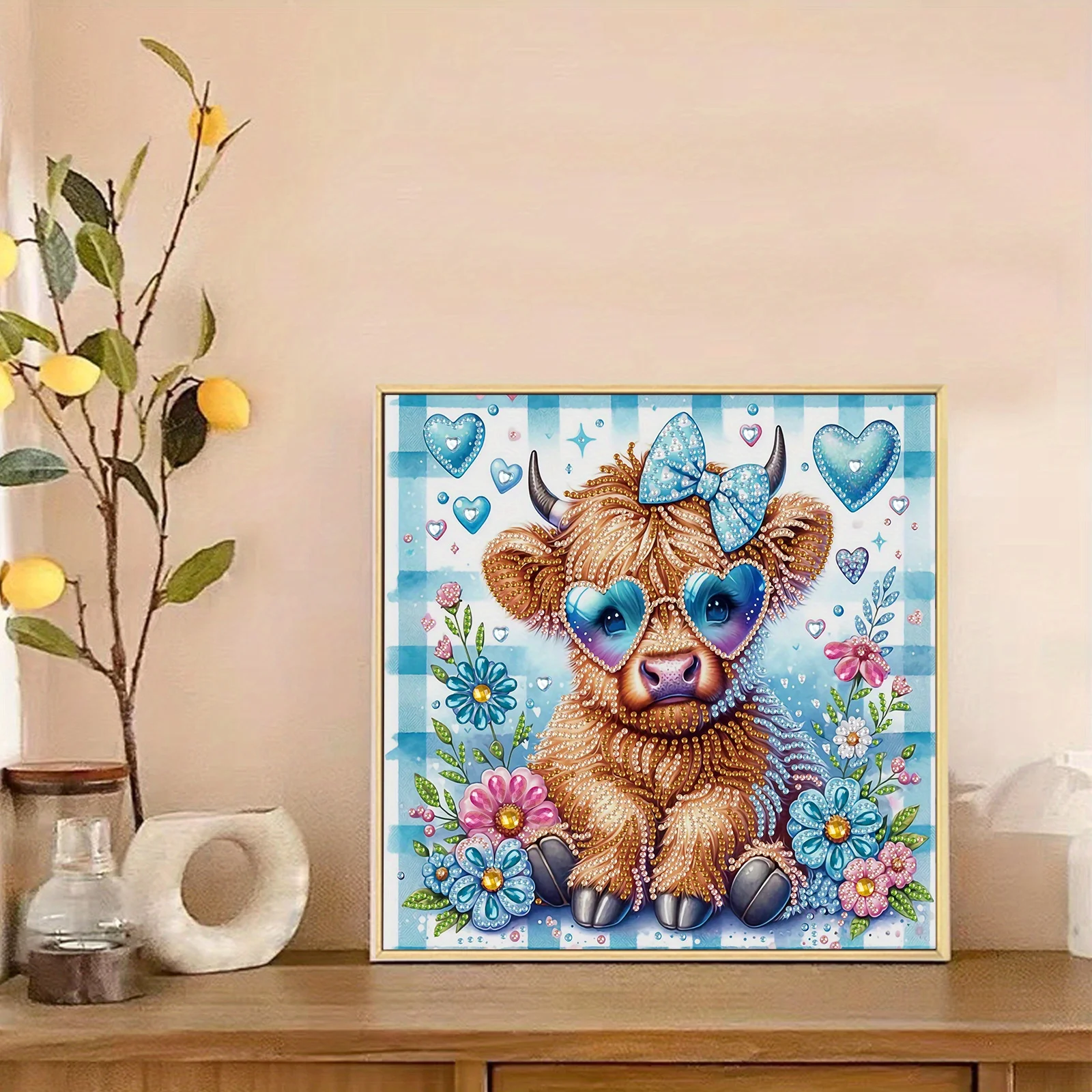 DIY Cute cow 5D Special Shape Diamond Art Kits for Beginners Diamond Art Painting Kits for Home Wall Decoration Gift