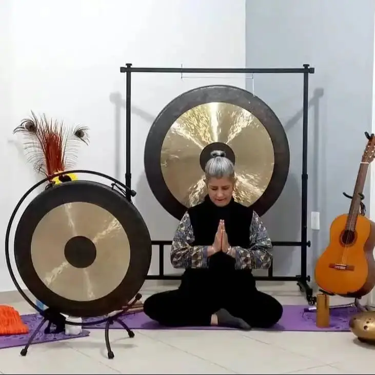 Arborea Sound Healing Gongs 18"-36" Bronze Chau Gong Square Steel Stand with wheels Wood Mallet