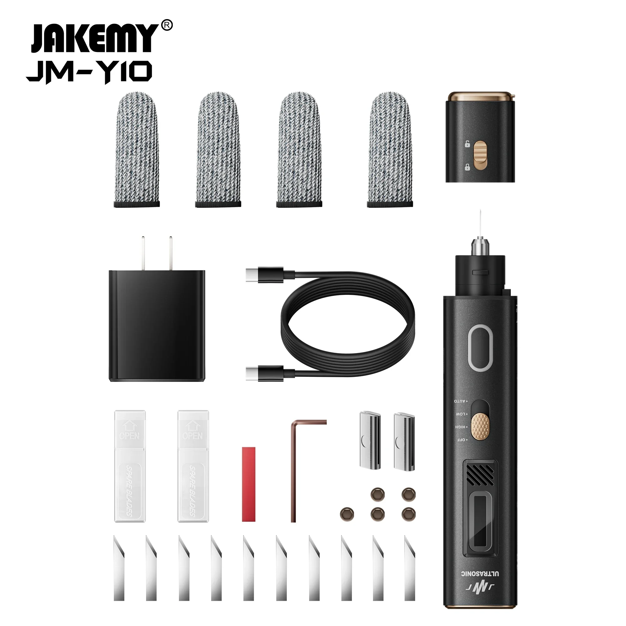 JAKEMY JM-Y10 超音波切断ナイフ多機能クラフトカッターと研磨ツール
