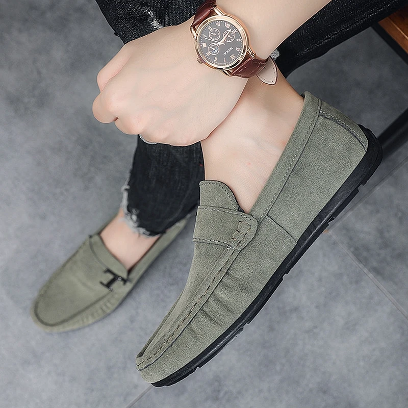 SHLIANG Brand Spring Summer Moccasins Men Loafers High Quality Genuine Leather Shoes Men Flats Lightweight Driving Shoes S044A_voghion.com