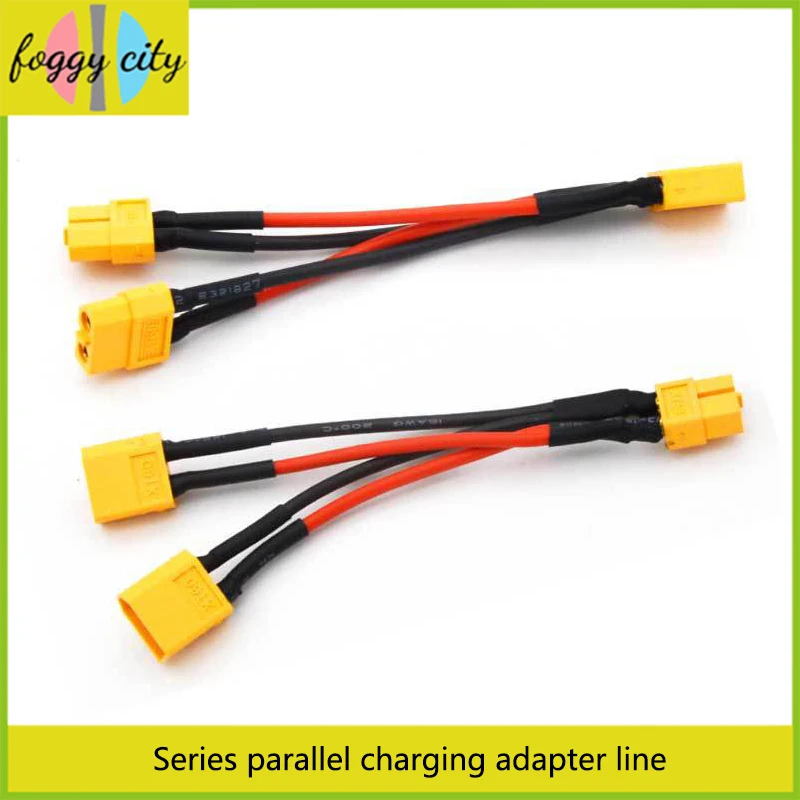 

10 шт. Xt60 Параллельный разъем, штекер/гнездо кабеля, двойной удлинитель/3-сторонний силиконовый провод 14awg для двигателей аккумуляторов Rc