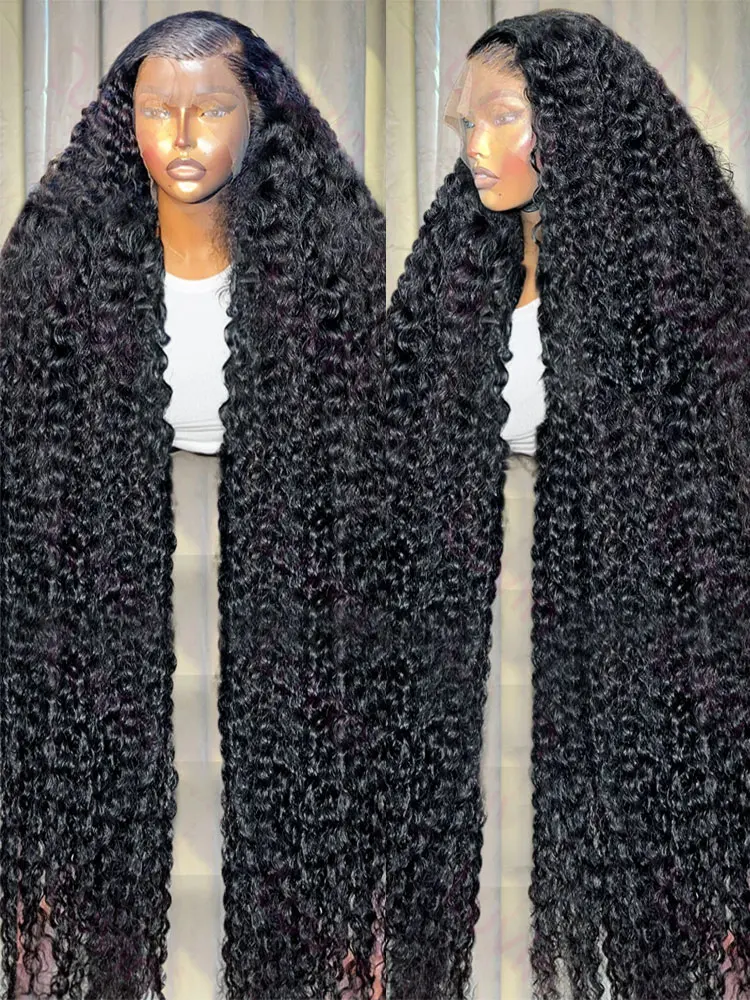 38inches Water Wave 13x4 13x6 HD Lace Frontal Wig Peruvian Curly Wigs Women Wet & Wavy Remy Hair Wigs CEXXY 250% human hair wigs