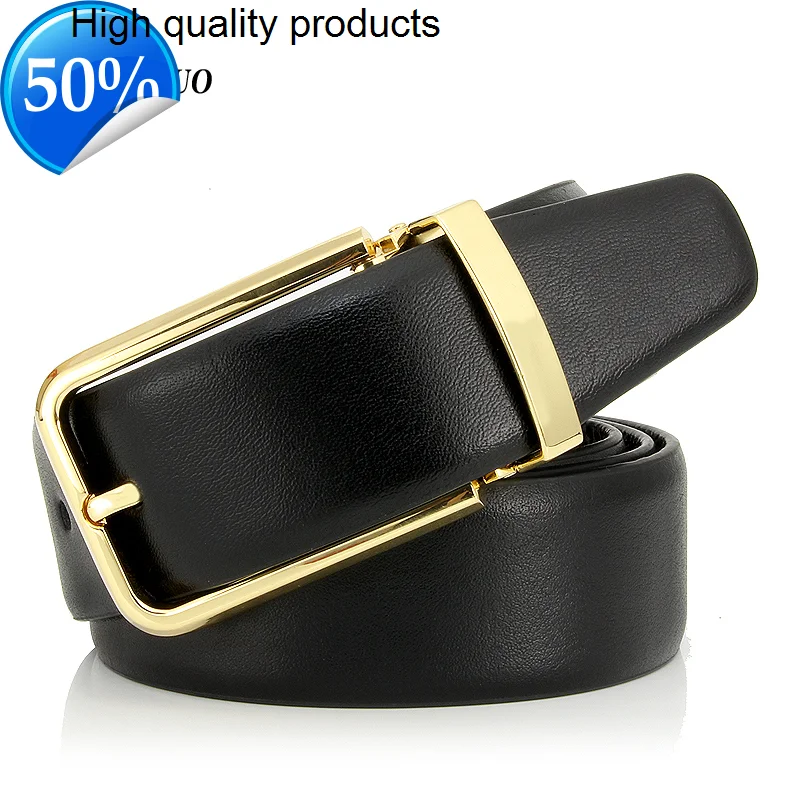 

Famous Brand Belt Men 100% Good Quality Cowskin Genuine Luxury Leather 's Belts for Strap Male Metal Pin Buckle