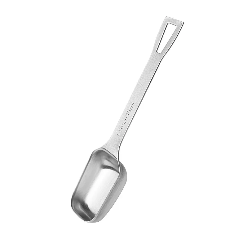 Coffee Measuring Scoop Stainless Steel Coffee Bean Powder Measuring Spoon Household Baking Spoon Long Handled
