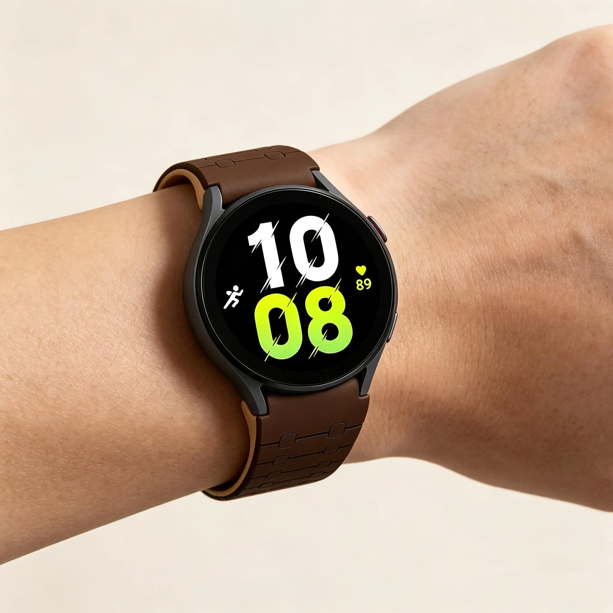 Magnetic Silicone Sport Watchband - 20mm Strap in Sleek Design