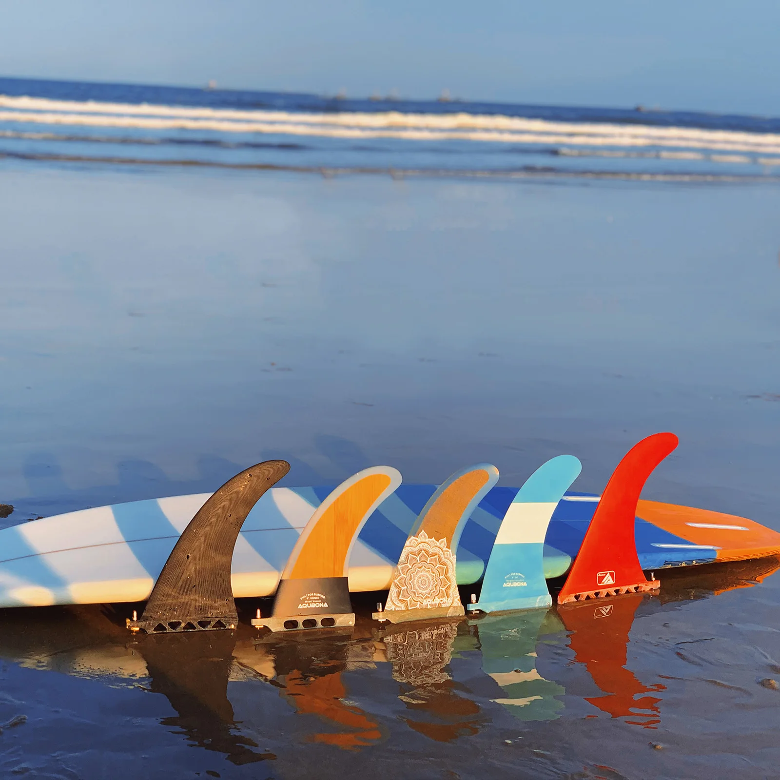 Dーfin 10inch Soft Top Surfboard Fin Set of 3 - Santa Barbara Surfing