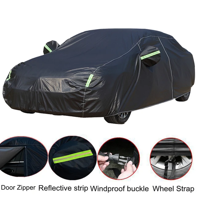 Black Full Car Covers Universal Waterproof Indoor Outdoor Sun UV Protection  Cover SUV Dust Snow Ice Four Season Auto Car Cover - AliExpress