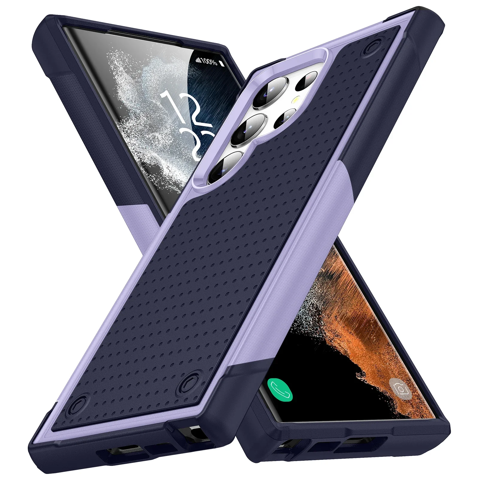 Hybrid Rugged Armor Shockproof Case with TPU Frame and Hard Plastic Back Cover