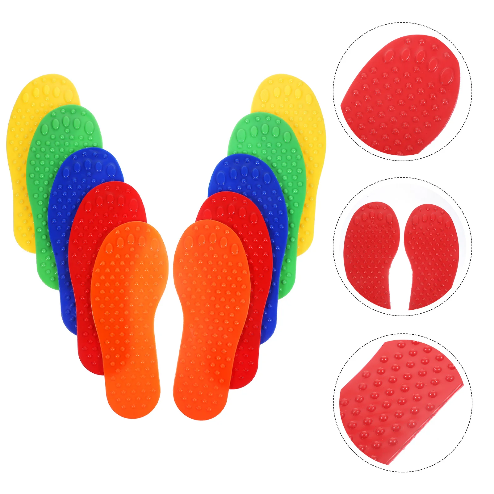 

10Pcs Soccer Training Markers Sports Training Carpet Marker Football Training Signs Footprints Marker