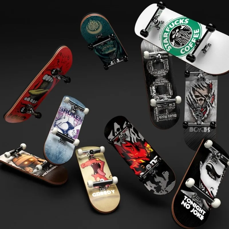 Skate De Dedo De Madeira Fingerboard Brinquedo Profissional