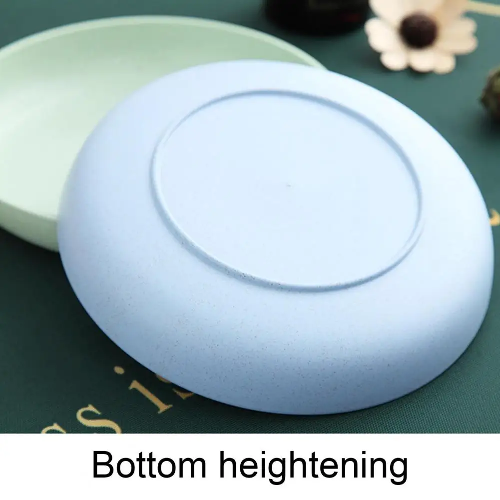 Dinner Plate Solid Color Microwave Tableware Round Shape Food Plate Home Anti-Slip Base Dinner Dish Kitchen Supplies