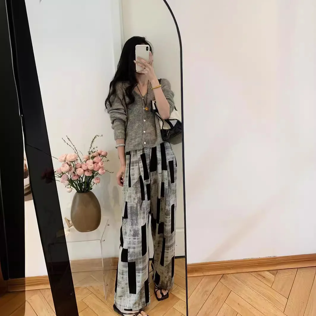 New Chinese Style Summer Style Fluttering Pants High Waist Wide Leg Pants Casual Loose Pants Women