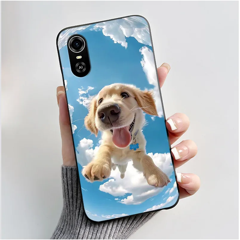 Matte Black Aesthetic Luxury Cute Pattern Soft Silicone Back Cover - Boys & Girls